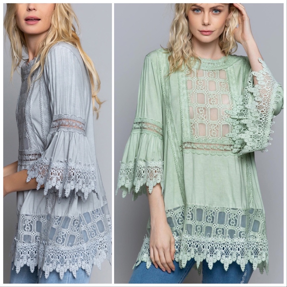 POL Victorian Windowpane Feminine Top - Picture 4 of 16